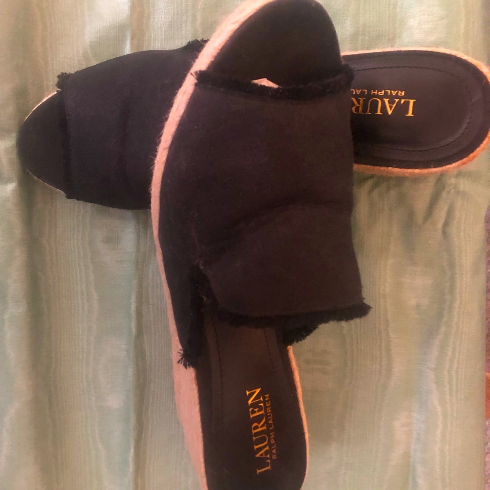 Lauren by Ralph Lauren - Carlynda Black Canvas Espadrille Slip-Ons